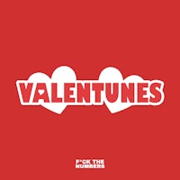 the word valentines on a red background