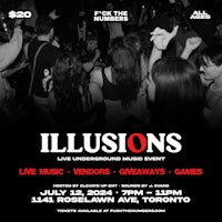 illusions underground music event flyer